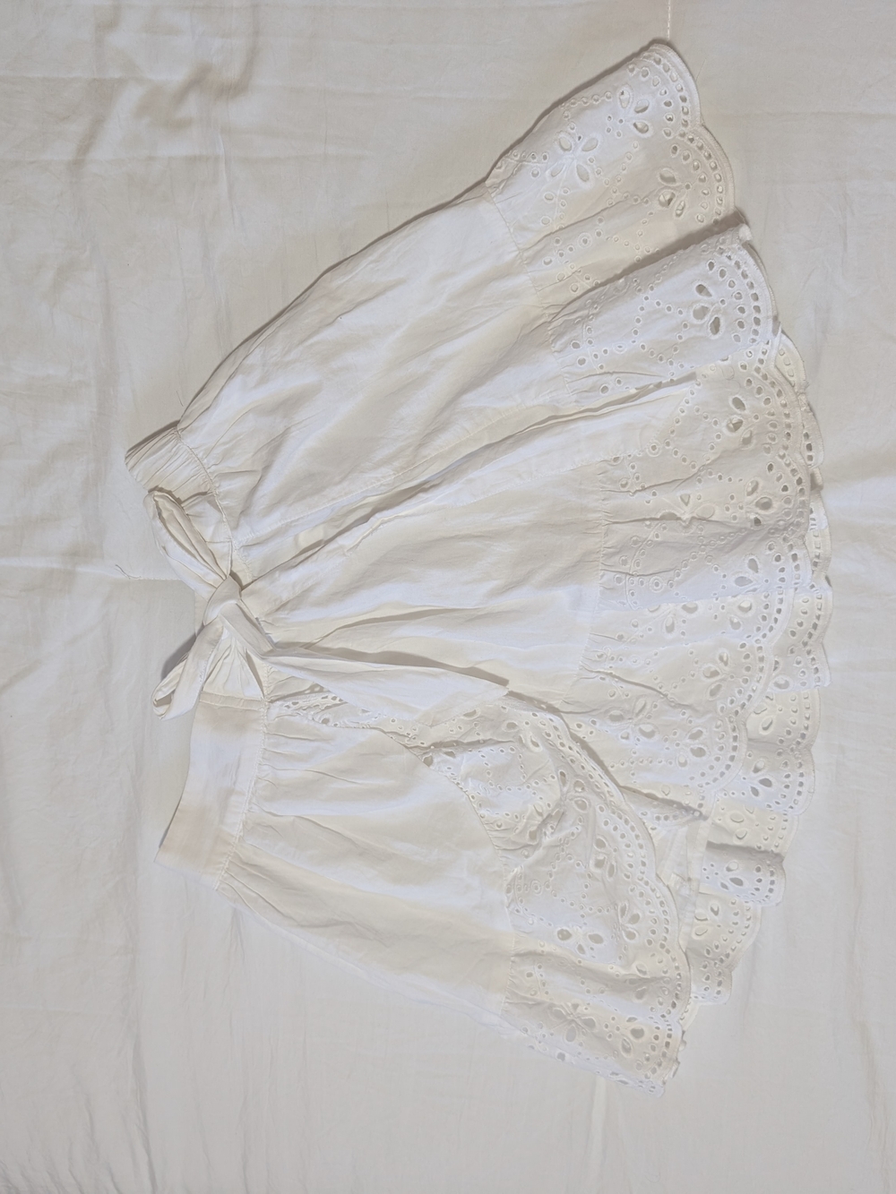 American Eagle Outfitters White Eyelet Mini Skirt